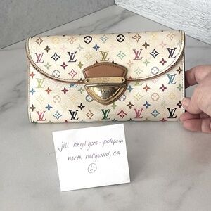Louis Vuitton x Murakami Multicolore Blanc Long Wallet